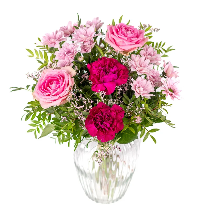 Bouquet de fleurs romantique – roses rouges