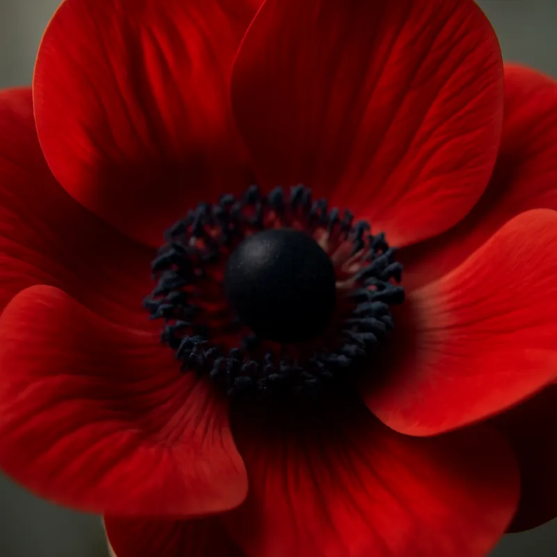 Anémone - rouge - image 2