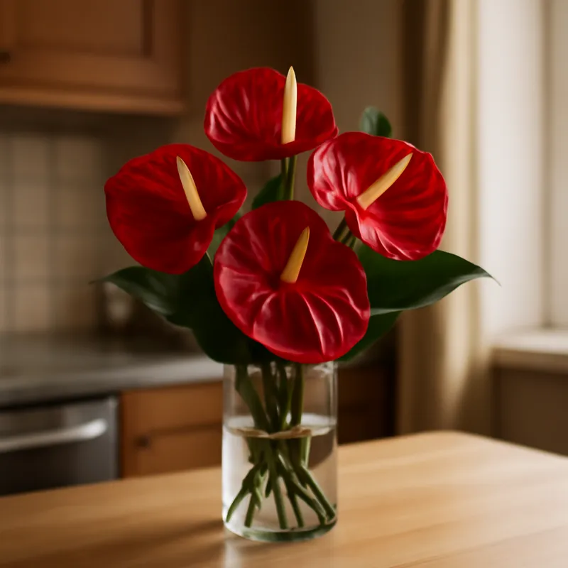 Anthurium (fleur flamant) – rouge – image 3