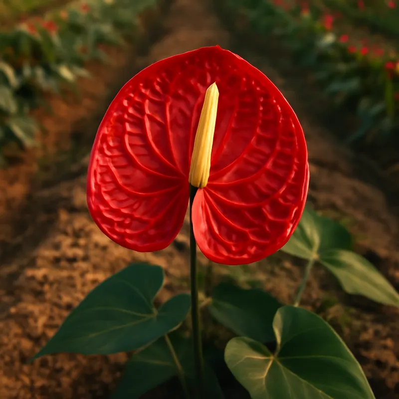 Anthurium (fleur flamant) – rouge – image 4