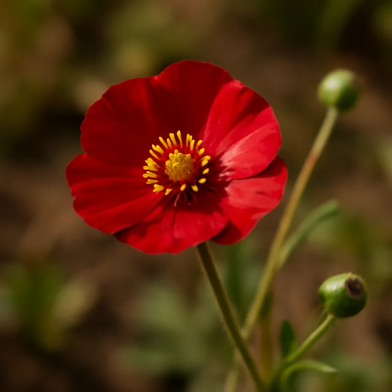Bouton d'or - rouge - image 4