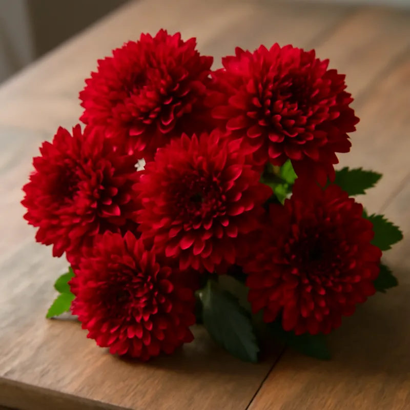 Chrysanthème – rouge – image 3