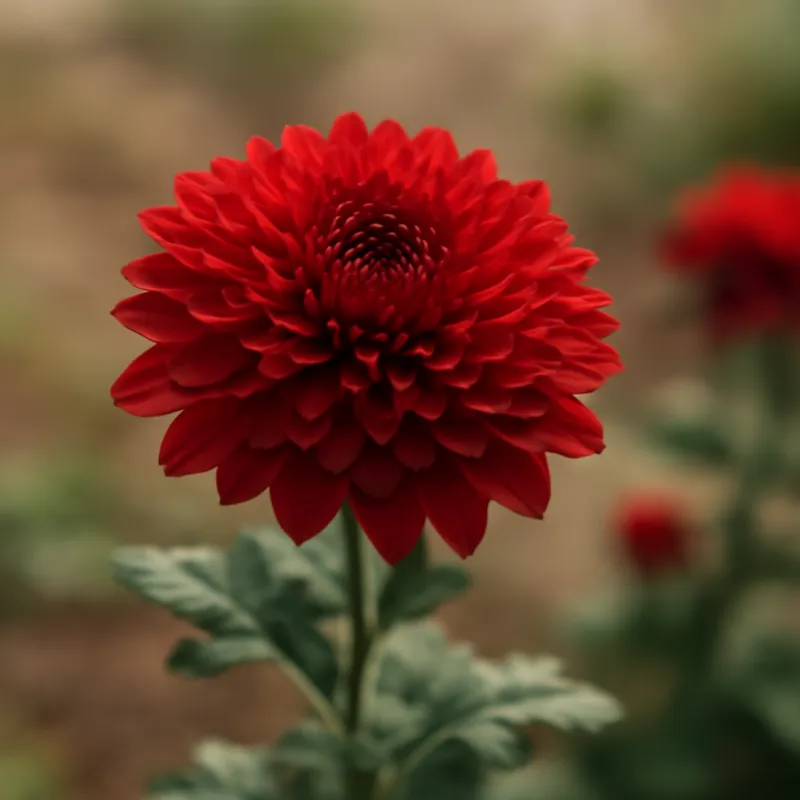 Chrysanthème – rouge – image 4
