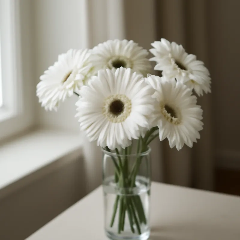 Gerbera – blanc – image 3