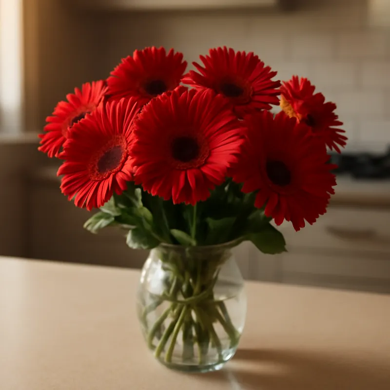 Gerbera – rouge – image 3