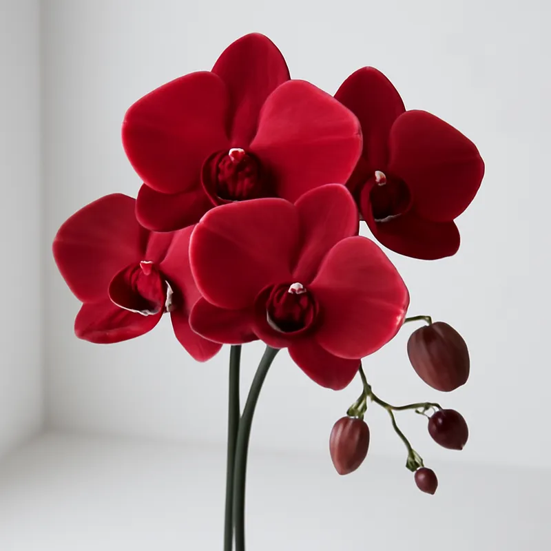 Orchidée (orchidée de mariée) – rouge – image 3