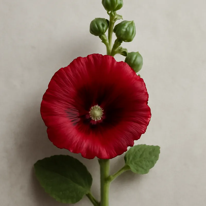 Rose trémière – rouge – image 1